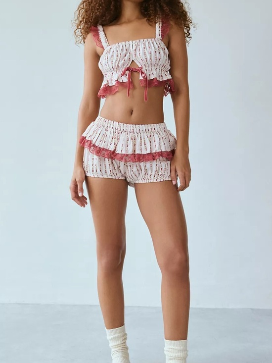 Urban Outfitters Other - Urban Outfitters Out From Under “Hearts Desire” matching pj/lounge set 🍓 2pcs!